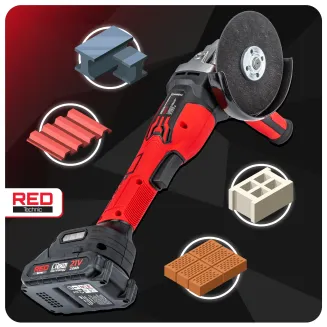 SZLIFIERKA KĄTOWA AKUMULATOROWA BEZSZCZOTKOWA DIAX KĄTÓWKA 2 X AKU 10 TARCZ  RTSZK0140 - 3