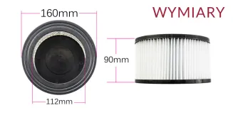 UNIWERSALNY FILTR HEPA DO ODKURZACZA POPIOŁU KOMINKA SEPARATOR POWERMAT  PM-ESP-2000-FH - 4