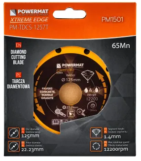 TARCZA DIAMENTOWA 125MM 1,4MM DO BETONU GRESU CERAMIKI BRUKU OTWÓR 22,2MM PM-TDCS-1257T - 16