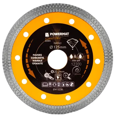 TARCZA DIAMENTOWA 125MM 1,4MM DO BETONU GRESU CERAMIKI BRUKU OTWÓR 22,2MM PM-TDCS-1257T