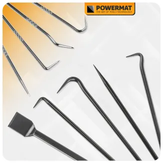 ZESTAW HACZYKÓW Z RĘKOJEŚCIĄ 9el. HAKÓW SKROBAKÓW DO ORINGÓW USZCZELEK PM-ZHDO-9T - 2