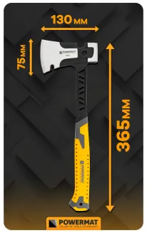 SIEKIERA CIESIELSKA 3W1 KUTA HARTOWANA STAL MŁOTEK KLUCZ MONOBLOK 910G PM-AX-600-910T - 13