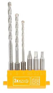 Zestaw wierteł i bitów do betonu i drewna 41 elementów PM-ZWB-41SU - 11