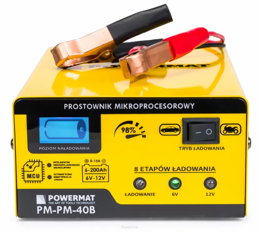 Prostownik mikroprocesorowy akumulatorowy 6/12V PM-PM-40B