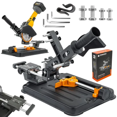 STOJAK DO SZLIFIERKI KĄTOWEJ Z POSUWEM STATYW UCHWYT MOCOWANIE 115-125 MM PM-SDSP-330T