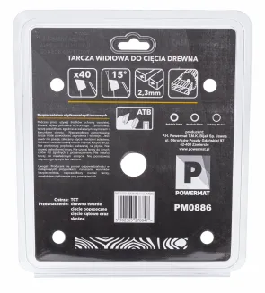 Tarcza widiowa do drewna 190x30 40z TDD-190x30x40Z - 4