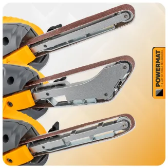 SZLIFIERKA TAŚMOWA PALCOWA 400W 900-1400M/MIN ZESTAW 3 PROWADNICE WALIZKA PM-STP-400T - 16