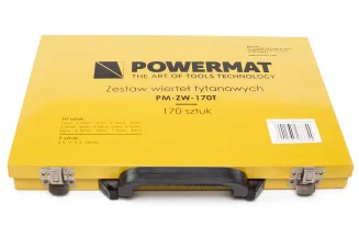Zestaw wierteł (wiertła) TYTANOWE 170el. Powermat PM-ZW-170T - 2