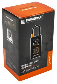 KOMPRESOR SAMOCHODOWY AKUMULATOROWY 10 BAR DO OPON AUTA ROWERU PIŁEK PM-KAP-150T - 19