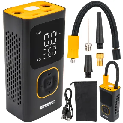 KOMPRESOR SAMOCHODOWY AKUMULATOROWY 10 BAR DO OPON AUTA ROWERU PIŁEK PM-KAP-150T