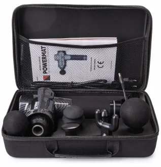 Masażer wibracyjny pistolet PM-MAS-1800BLM + 6 końcówek - 17