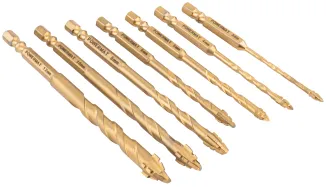 WIERTŁA MIMOŚRODOWE DO SZKŁA GRESU CZTEROOSTRZOWE (ZESTAW 7el.) 3-12mm PM-ZWSC-7T - 3