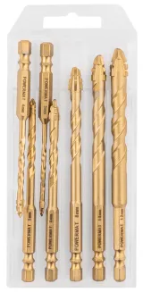 WIERTŁA MIMOŚRODOWE DO SZKŁA GRESU CZTEROOSTRZOWE (ZESTAW 7el.) 3-12mm PM-ZWSC-7T - 2