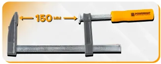 ŚCISK STOLARSKI ŚRUBOWY ZACISK 150x50 MM TYP F PM-SSS-6T - 11