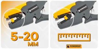 ŚCIĄGACZ DO IZOLACJI KABLI PRZEWODÓW SZCZYPCE 0,03-10mm2 2w1 PM-SI-1T - 8