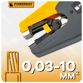 ŚCIĄGACZ DO IZOLACJI KABLI PRZEWODÓW SZCZYPCE 0,03-10mm2 2w1 PM-SI-1T - 11