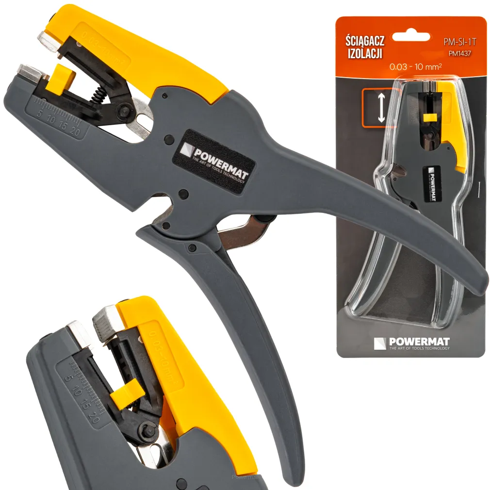 ŚCIĄGACZ DO IZOLACJI KABLI PRZEWODÓW SZCZYPCE 0,03-10mm2 2w1 PM-SI-1T