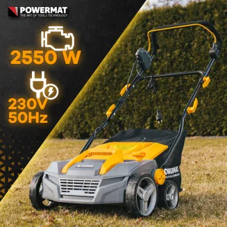 AERATOR WERTYKULATOR ELEKTRYCZNY 3w1 2550W Z KOSZEM PM-AEW-2550M - 2