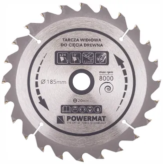 Tarcza widiowa do drewna 185x20 24z TDD-185x20x24Z - 6