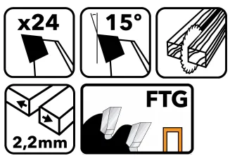 Tarcza widiowa do drewna 185x20 24z TDD-185x20x24Z - 3