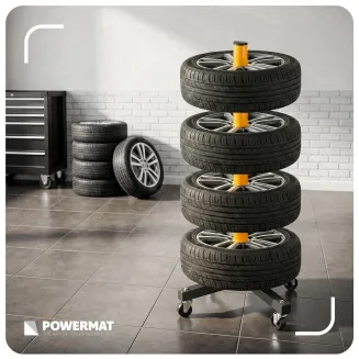 MOBILNY STOJAK NA KOŁA OPONY FELGI 4SZT PM-MSNK-235T - 10