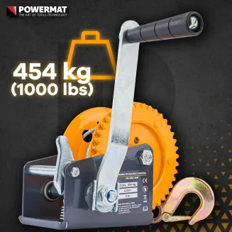 Linowa WCIĄGARKA WYCIĄGARKA Korbowa Ręczna 454kg 5m Na Korbę PM-WRC-454T - 8
