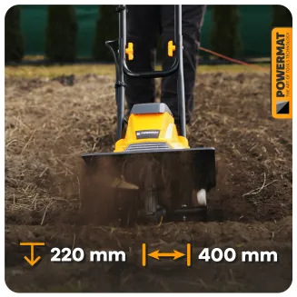 GLEBOGRYZARKA ELEKTRYCZNA KULTYWATOR DO ZIEMI 1900W 400MM GŁĘBOKOŚĆ 220MM PM-GGE-1900M - 18