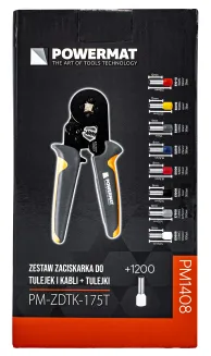 ZACISKARKA PRASKA DO KONEKTORÓW ZAKOŃCZEŃ KABLI TULEJKI 0,25-10MM2 PM-ZDTK-175T - 15