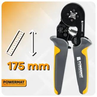 ZACISKARKA PRASKA DO KONEKTORÓW ZAKOŃCZEŃ KABLI TULEJKI 0,25-10MM2 PM-ZDTK-175T - 7