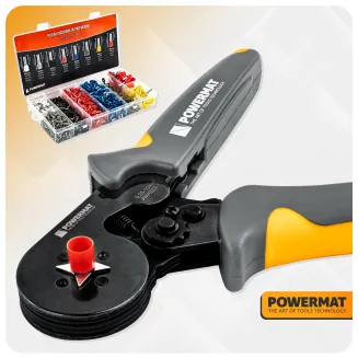 ZACISKARKA PRASKA DO KONEKTORÓW ZAKOŃCZEŃ KABLI TULEJKI 0,25-10MM2 PM-ZDTK-175T - 8