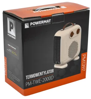 GRZEJNIK TERMOWENTYLATOR ELEKTRYCZNY FARELKA PIONOWY POZIOMY TERMOSTAT 2 kW 230V PM-TWE-2000D - 18