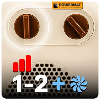 GRZEJNIK TERMOWENTYLATOR ELEKTRYCZNY FARELKA PIONOWY POZIOMY TERMOSTAT 2 kW 230V PM-TWE-2000D - 15