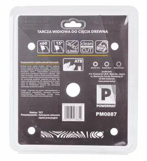 Tarcza widiowa do drewna 190x30 60z TDD-190x30x60Z - 5