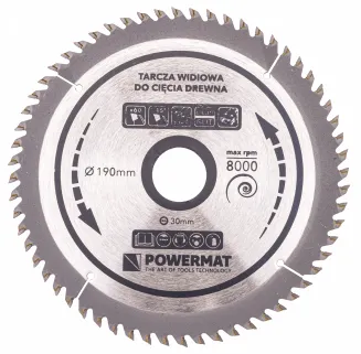 Tarcza widiowa do drewna 190x30 60z TDD-190x30x60Z - 6