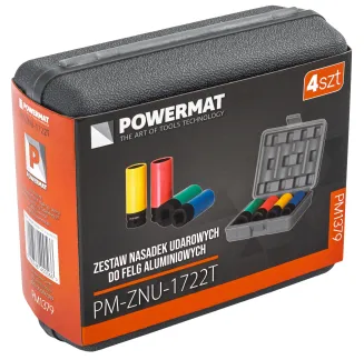 ZESTAW NASADEK UDAROWYCH DO FELG ALUMINIOWYCH 17/19/21/22 MM KOLOROWE 4 SZT  PM-ZNU-1722T - 16