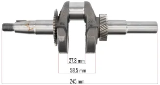 WAŁ KORBOWY DO SILNIKA PM-GX160-WK20 - 2