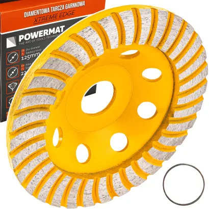 TARCZA GARNKOWA DIAMENTOWA DO SZLIFOWANIA BETONU KAMIENIA SEGMENTOWA 125MM PM-DTG-1252T