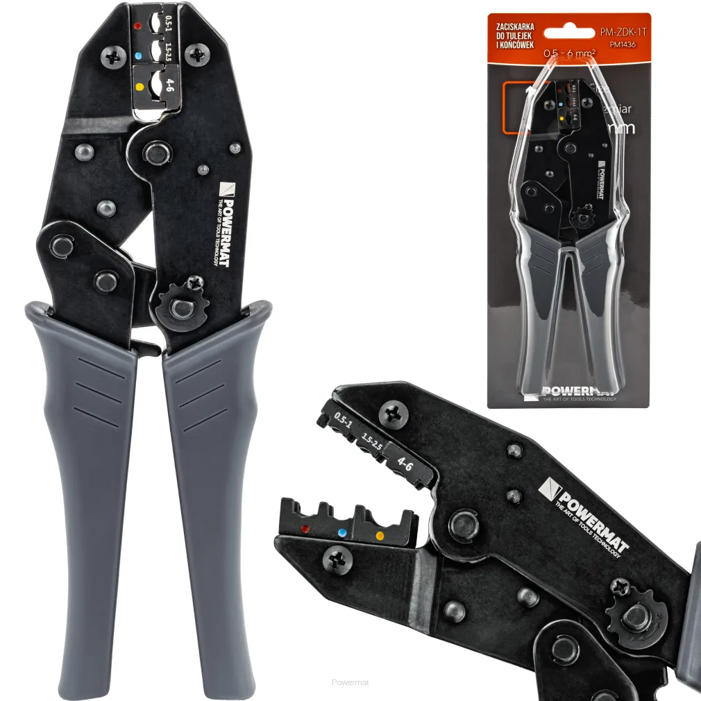 ZACISKARKA PRASKA SZCZYPCE DO KONEKTORÓW TULEJEK KOŃCÓWEK ZAKOŃCZEŃ KABLI PM-ZDK-1T