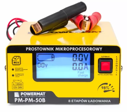 Prostownik mikroprocesorowy akumulatorowy 12/24V PM-PM-50B