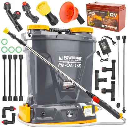 OPRYSKIWACZ AKUMULATOROWY LITOWO JONOWY ELEKTRYCZNY 16L PLECAKOWY 4 DYSZE PM-OA-16K