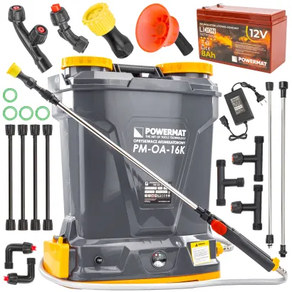 OPRYSKIWACZ AKUMULATOROWY LITOWO JONOWY ELEKTRYCZNY 16L PLECAKOWY 4 DYSZE PM-OA-16K