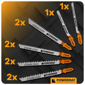 ZESTAW NOŻYKÓW BRZESZCZOTÓW DO WYRZYNARKI 10 SZTUK DREWNO SKLEJKA TWORZYWO PM-ZBDW-10T - 10