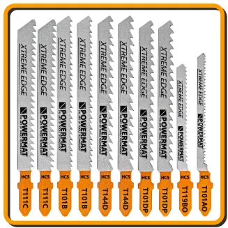 ZESTAW NOŻYKÓW BRZESZCZOTÓW DO WYRZYNARKI 10 SZTUK DREWNO SKLEJKA TWORZYWO PM-ZBDW-10T - 14