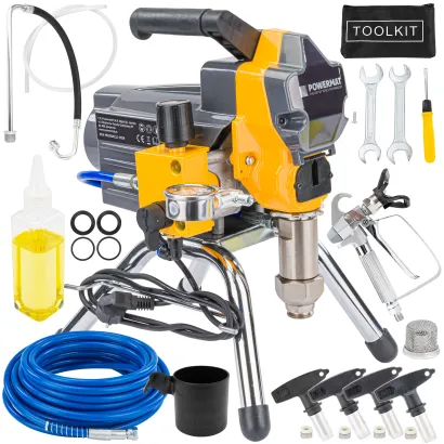 AGREGAT MALARSKI HYDRODYNAMICZNY 1300W WĄŻ 15M 4X DYSZA 230 BAR 3 L/MIN PM-PDM-1300M PRO