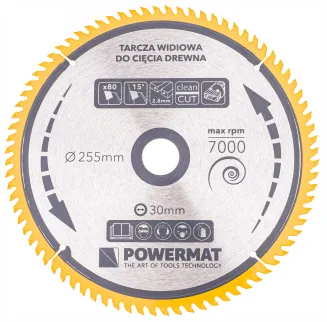 Tarcza widiowa do drewna 255x30 80z TDD-255x30x80Z - 5