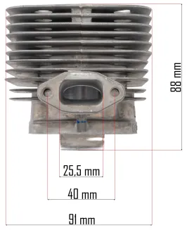 CYLINDER + TŁOK ZESTAW NAPRAWCZY DO DMUCHAWY RED TECHIC RTODL0059 44mm RTODL0059-CT - 2