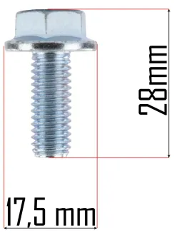 ŚRUBA MOCUJĄCA NÓŻ DO KOSIARKI ELEKTRYCZNEJ RTKSE0027-SR - 2