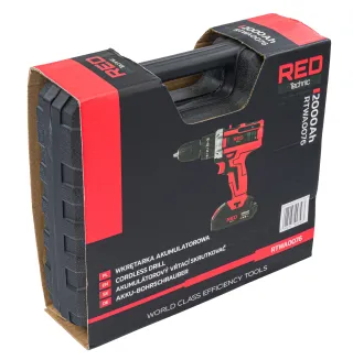 Wkrętarka AKUMULATOROWA Wiertarka LCD 2x Akumulator 20V Udarowa 2000Ah RTWA0076