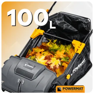 ZBIERACZ DO LIŚCI ZAMIATARKA RĘCZNA 530 MM DO LIŚCI TRAWY Z KOSZEM 100 L PM-ZDL-530M - 19