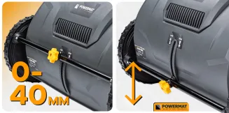 ZBIERACZ DO LIŚCI ZAMIATARKA RĘCZNA 530 MM DO LIŚCI TRAWY Z KOSZEM 100 L PM-ZDL-530M - 21